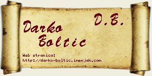 Darko Boltić vizit kartica